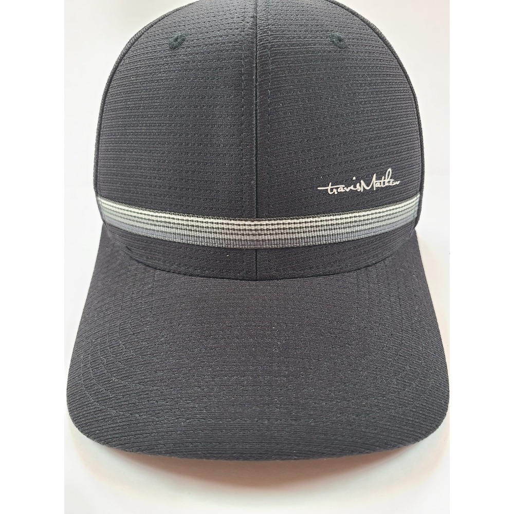 Travis Mathew Mens Black Baseball‎ Cap Golf Performance Adjustable Strapback